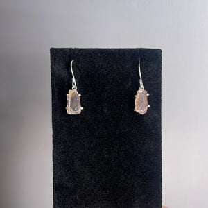 Rose Quartz Sterling Silver Earrings