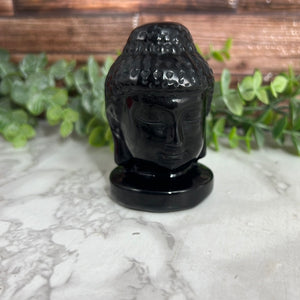 Black Obsidian Buddha Carving