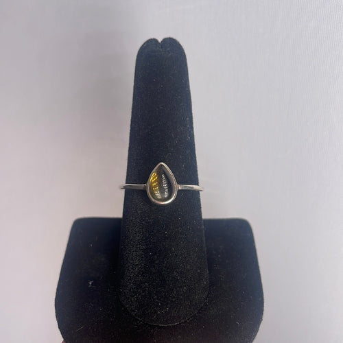 Citrine Size 9 Sterling Silver Ring