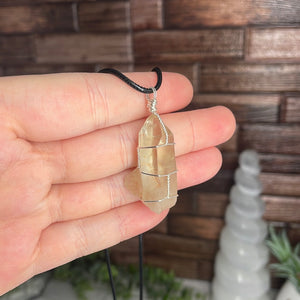 Citrine Wire-Wrapped Pendant