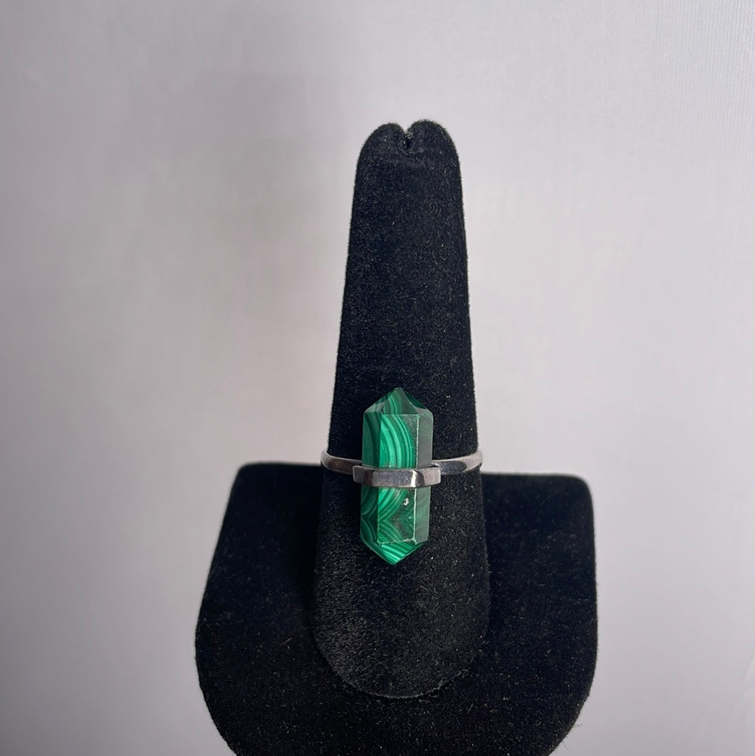 Malachite Size 9 Sterling Silver Ring