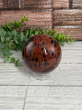 Load image into Gallery viewer, Mahogany Obsidian Sphere