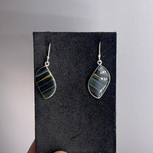 Load image into Gallery viewer, Blue Tiger Eye Sterling Silver Earrings
