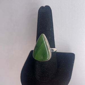 Jade Size 9 Sterling Silver Ring