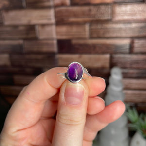Amethyst Size 6 Sterling Silver Ring