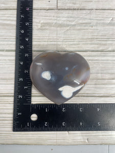 Orca Agate Heart