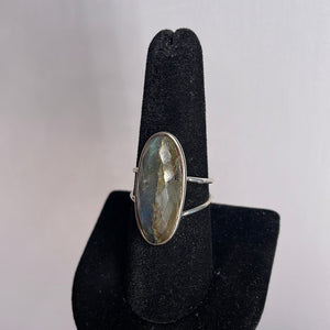 Labradorite Size 8 Sterling Silver Ring