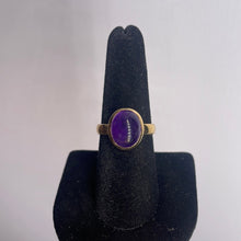 Load image into Gallery viewer, Amethyst Size 8 14k Gold Plated Ring
