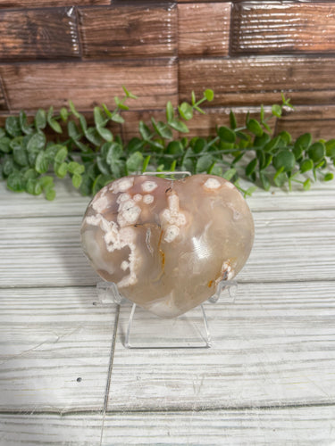 Flower Agate Heart