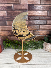 Load image into Gallery viewer, Picture Jasper Moon on Metal Stand