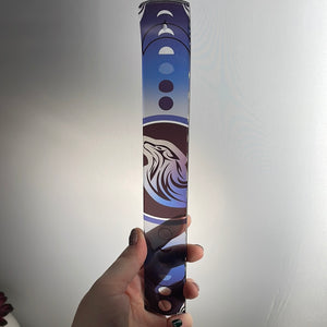 Glass Printed Wolf Incense Holder