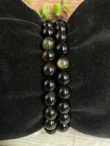 Golden Sheen Obsidian Crystal Bracelet