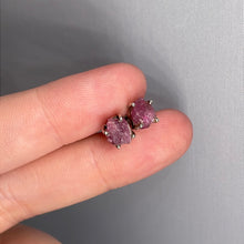 Load image into Gallery viewer, Pink Tourmaline Sterling Silver Stud Earrings