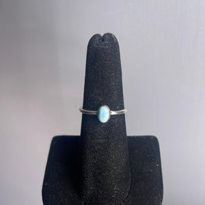 Larimar Size 6 Sterling Silver Ring