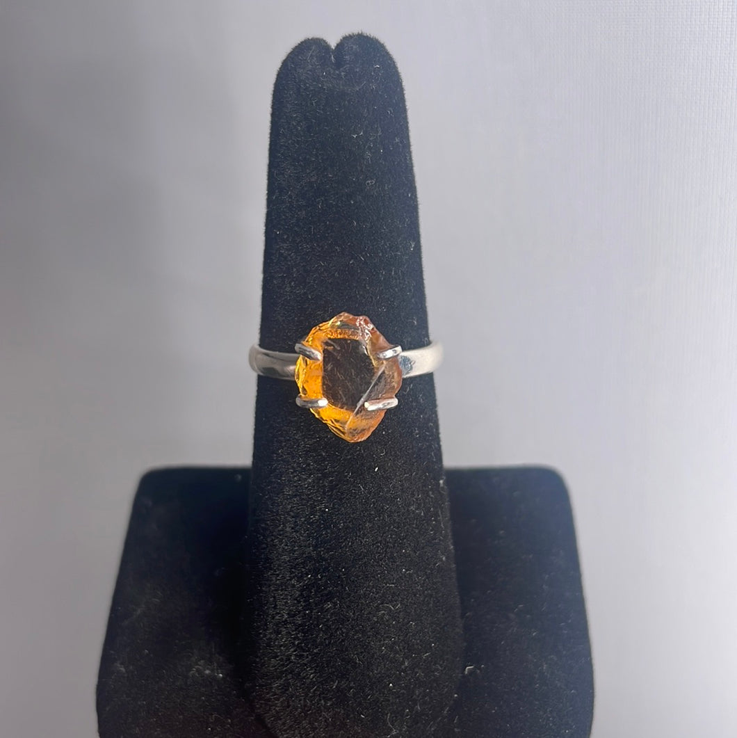 Citrine Size 7 Sterling Silver Ring