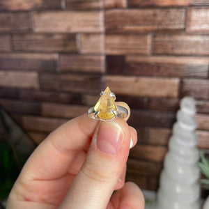 Citrine Size 6 Sterling Silver Ring