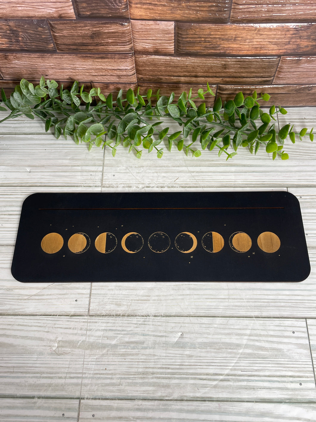 Moon Phase Wooden Tarot Card Display Stand (3 Cards)