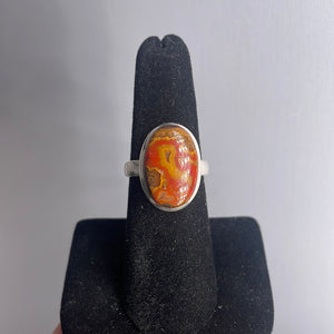 Seam Agate Size 7 Sterling Silver Ring
