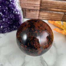 Load image into Gallery viewer, Mahogany Obsidian Sphere