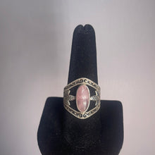 Load image into Gallery viewer, Rose Quartz Size 10 Sterling Silver Ring