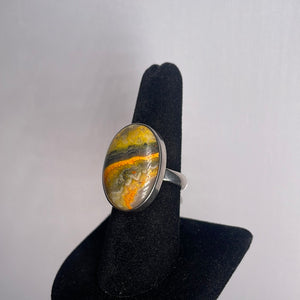 Bumblebee Jasper Size 9 Sterling Silver Ring