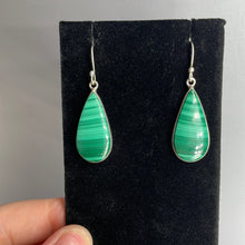 Load image into Gallery viewer, Malachite Sterling Silver Earrings