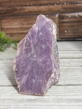 Load image into Gallery viewer, Lepidolite Half-Polished Standing Freeform