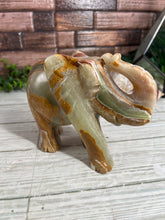Load image into Gallery viewer, Onyx Elephant Carving