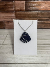 Load image into Gallery viewer, Blue Goldstone Wire-Wrapped Pendant