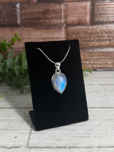 Load image into Gallery viewer, Rainbow Moonstone Sterling Silver Pendant