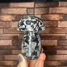 Load image into Gallery viewer, Indigo Gabbro Mushroom Carving