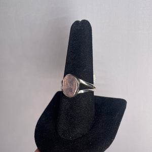 Rose Quartz Size 9 Sterling Silver Ring