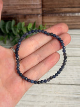 Load image into Gallery viewer, Sapphire Micro Faceted Crystal Bracelet