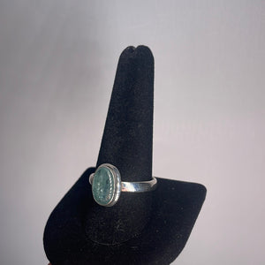 Aqua Kyanite Size 12 Sterling Silver Ring