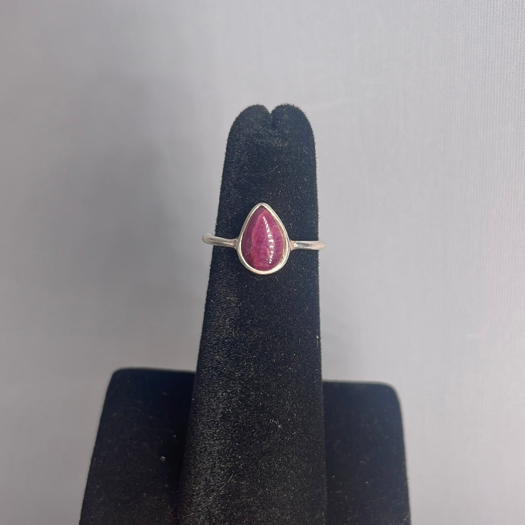 Ruby Size 4 Sterling Silver Ring