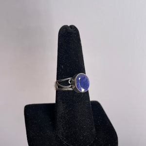 Tanzanite Size 8 Sterling Silver Ring