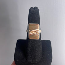 Load image into Gallery viewer, Agatized Copper Size 7 Sterling Silver Ring
