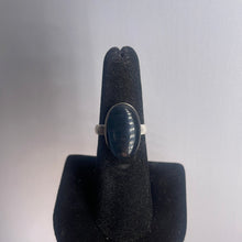 Load image into Gallery viewer, Blue Tiger Eye Size 7 Sterling Silver Ring