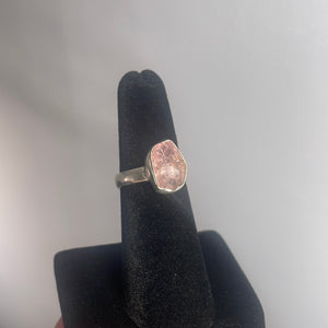 Rose Quartz Size 6 Sterling Silver Ring