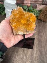 Load image into Gallery viewer, Heat Treated Citrine on Metal Stand