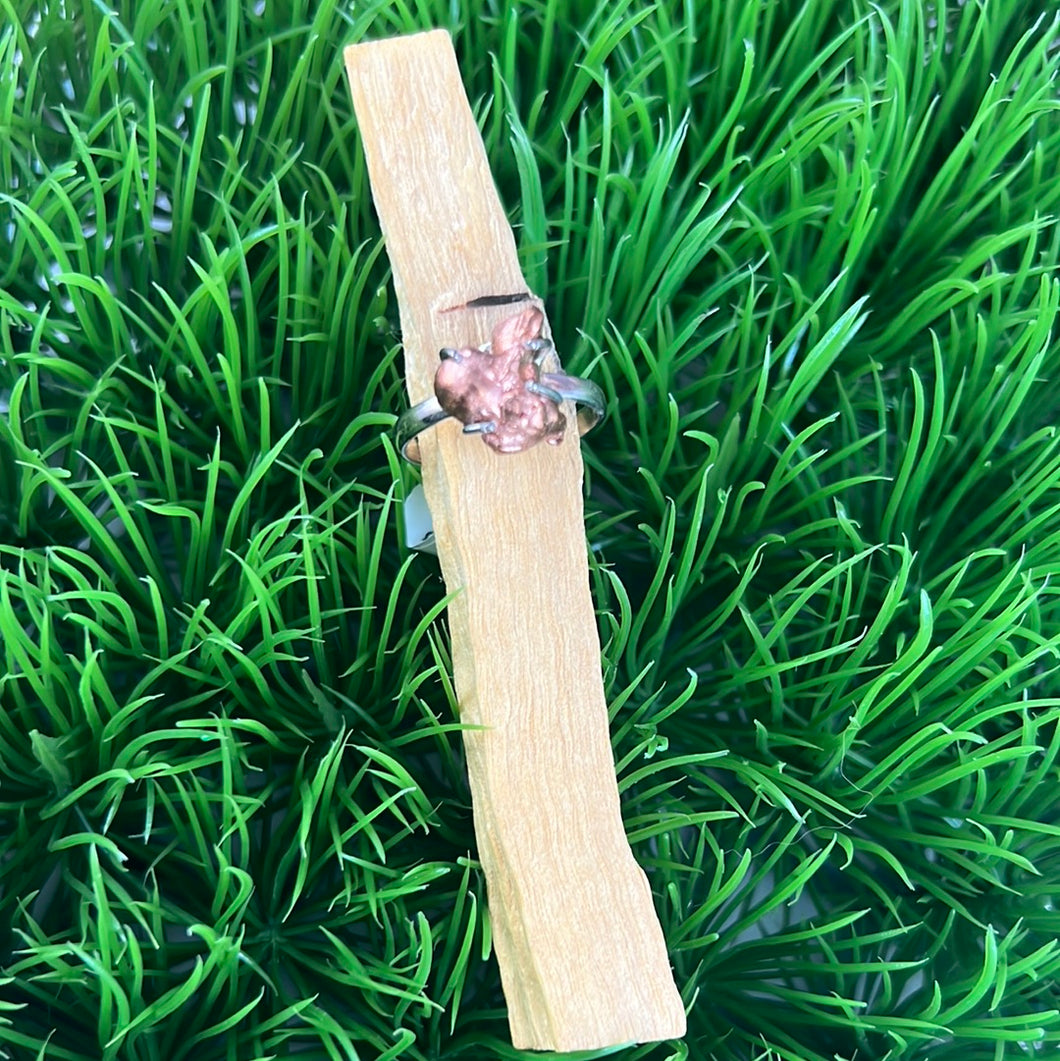 Copper Sterling Silver Ring Size 10