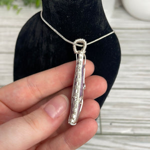 Lepidolite Wire-Wrapped Pendant