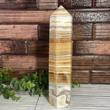 Load image into Gallery viewer, Banded Orange Calcite Tower