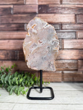 Load image into Gallery viewer, Pink Amethyst Slab Small On Stand