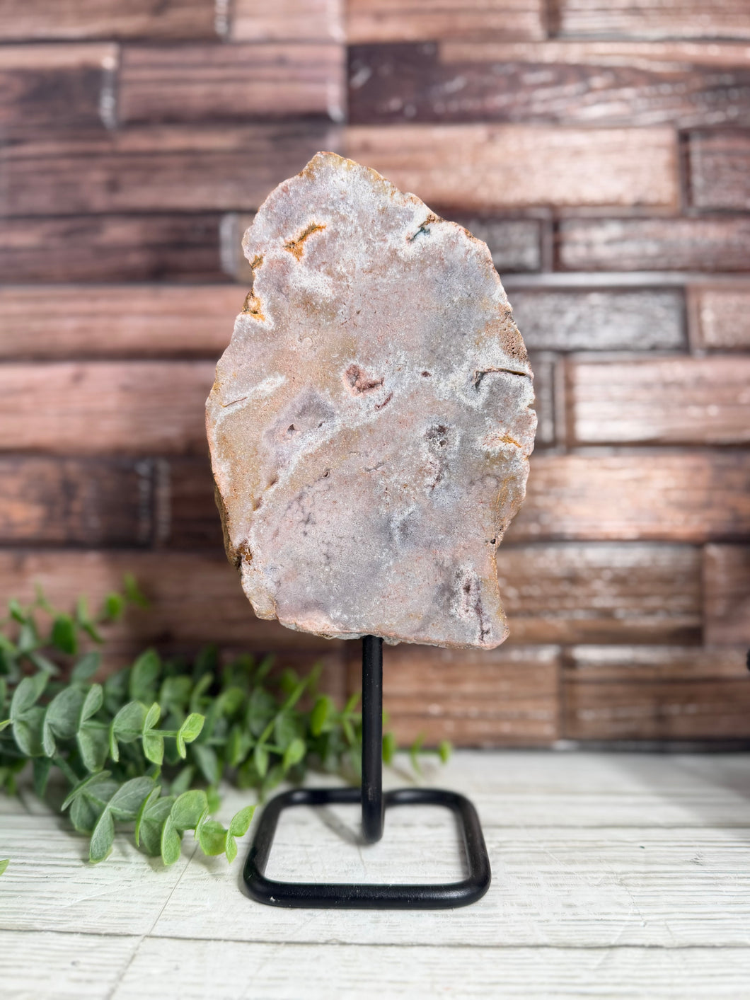 Pink Amethyst Slab Small On Stand