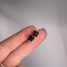 Load image into Gallery viewer, Black Tourmaline Sterling Silver Stud Earrings