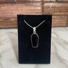 Load image into Gallery viewer, Black Onyx Coffin Sterling Silver Pendant