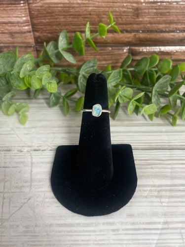 Ethiopian Opal SZ 4 Sterling Silver Ring