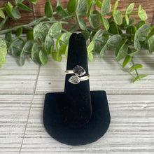 Load image into Gallery viewer, Shungite &amp; Herkimer Diamond Size 6 Sterling Silver Ring