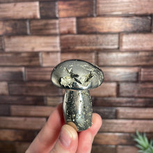 Load image into Gallery viewer, Pyrite Mushroom Carving